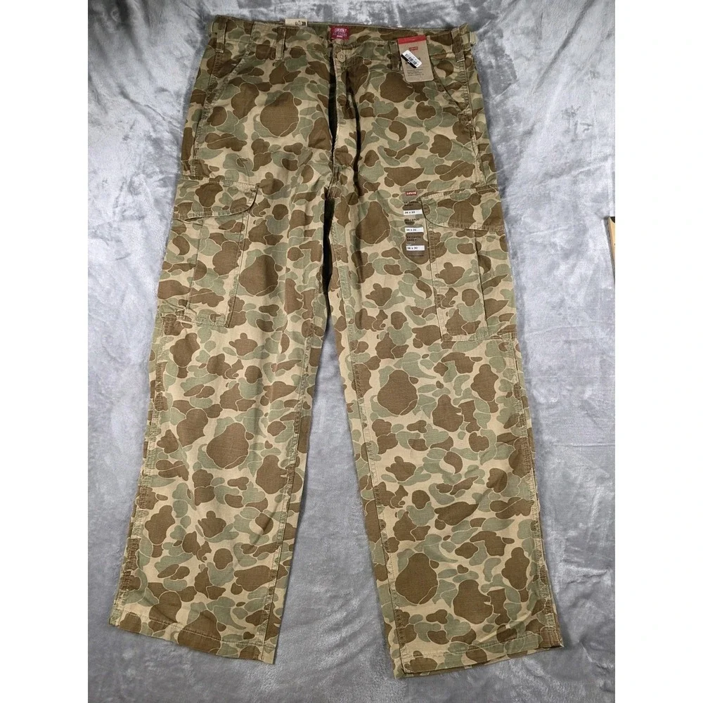NWT‎ Levi's Baggy xx Cargo Pants Camo Men's 36x30 Casual/Skater Wear/Ripstop